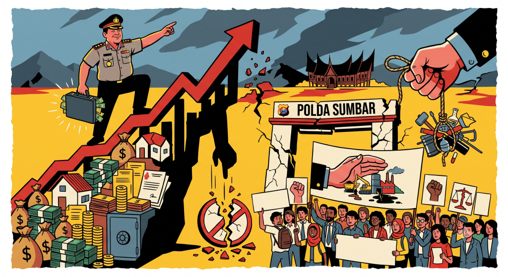 Ilustrasi Kekayaan Kapolda Melonjak, Kepercayaan Publik Merosot.