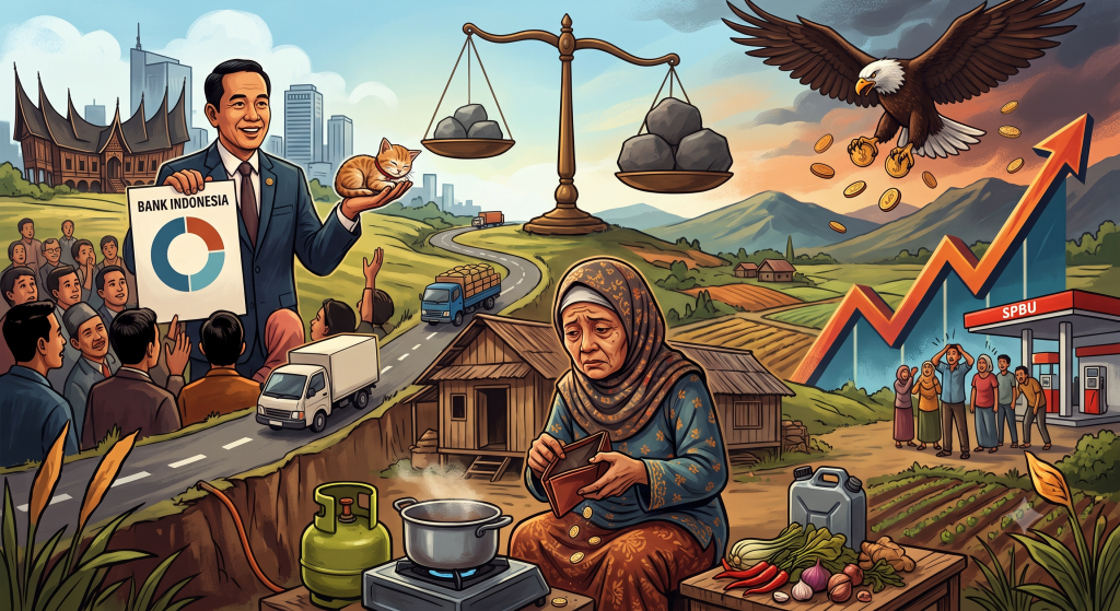 Ilustrasi ketimpangan ekonomi dan dampak Inflasi Sumbar.